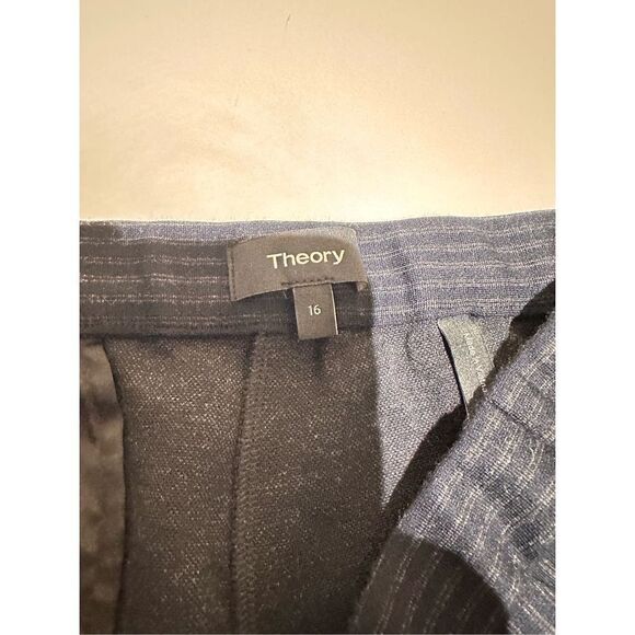 Theory Navy Striped Fairfield Knit Treeca Pant Size16 NWt - Picture 6 of 9